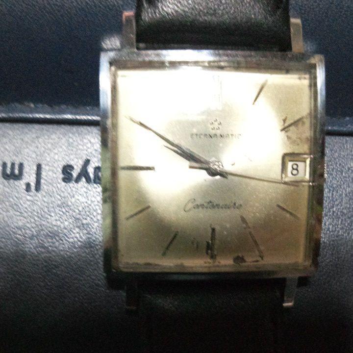 Eterna Eternamatic Rare Square Case Men's Wristwatch 1970's