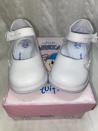 ZAPATOS BEBÉ - Mexicanos - Calzado Caritas De Bebé - Nuevos - Talla 7 Blanco