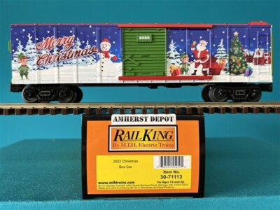 30-71113 MTH Railking 2022 Merry Christmas Box Car  O/O27  New