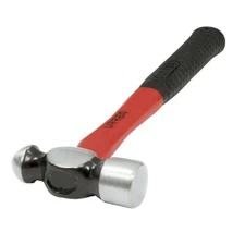URREA Ball Pein Hammer - 8oz Striking Tool with Forged and Machined Head &