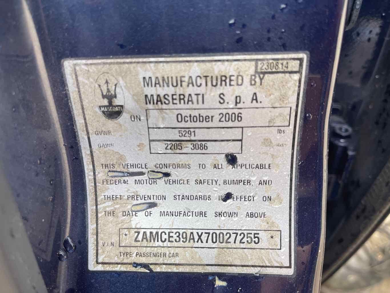 Rear Bumper Reinforcement MASERATI QUATTROPORT 07