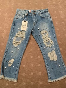 a brand ripped jeans