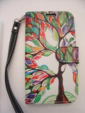 LGG2 magnetic flip case cell phone - Tree -Wrist handle- card slots