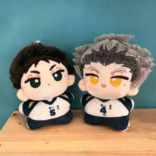 Anime Haikyuu  Akaashi Keiji Kotaro Bokuto Plush Keychain Pendant Doll Toy Gift