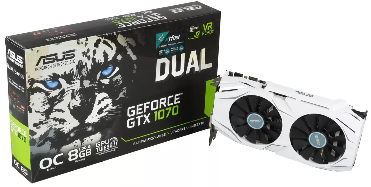 ASUS NVIDIA GEFORCE GTX 1070 DUAL OC 8GB DUAL-GTX1070-O8G PCIe