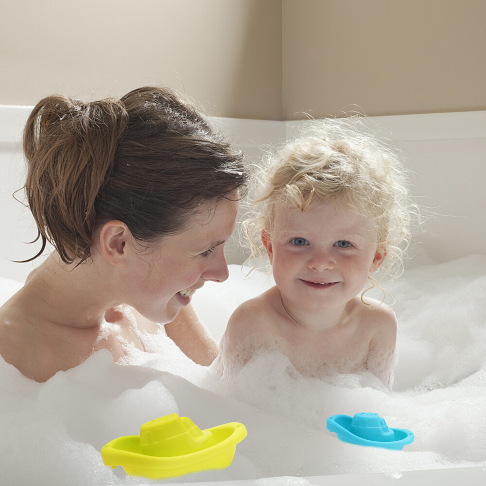 4pcs Kids Bathtub Toys Little Boat Train Babies Boats Toys Baby Bath