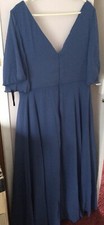 Beautiful Shien Curve 1 XL Petrol Blue, Never Worn, Long Dress, Butterfly Sleeve