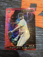 2022 Panini Chronicles - Titan Pink Pulsar Prizm #6 Edward Cabrera (RC)