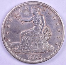 1876-S Seated Libert Trade Dollar - UNC Detail