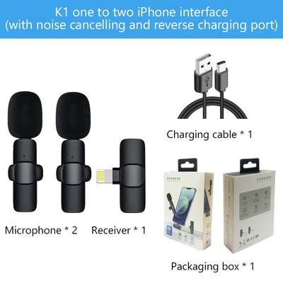 Wireless Microphone Portable Audio Video Recording Mini Mic For Reduction _cn