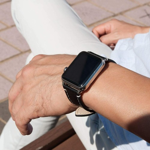Apple Watch Leather Bands Premium Genuine Leather Wrist Band (38/40 mm) - Picture 16 of 48