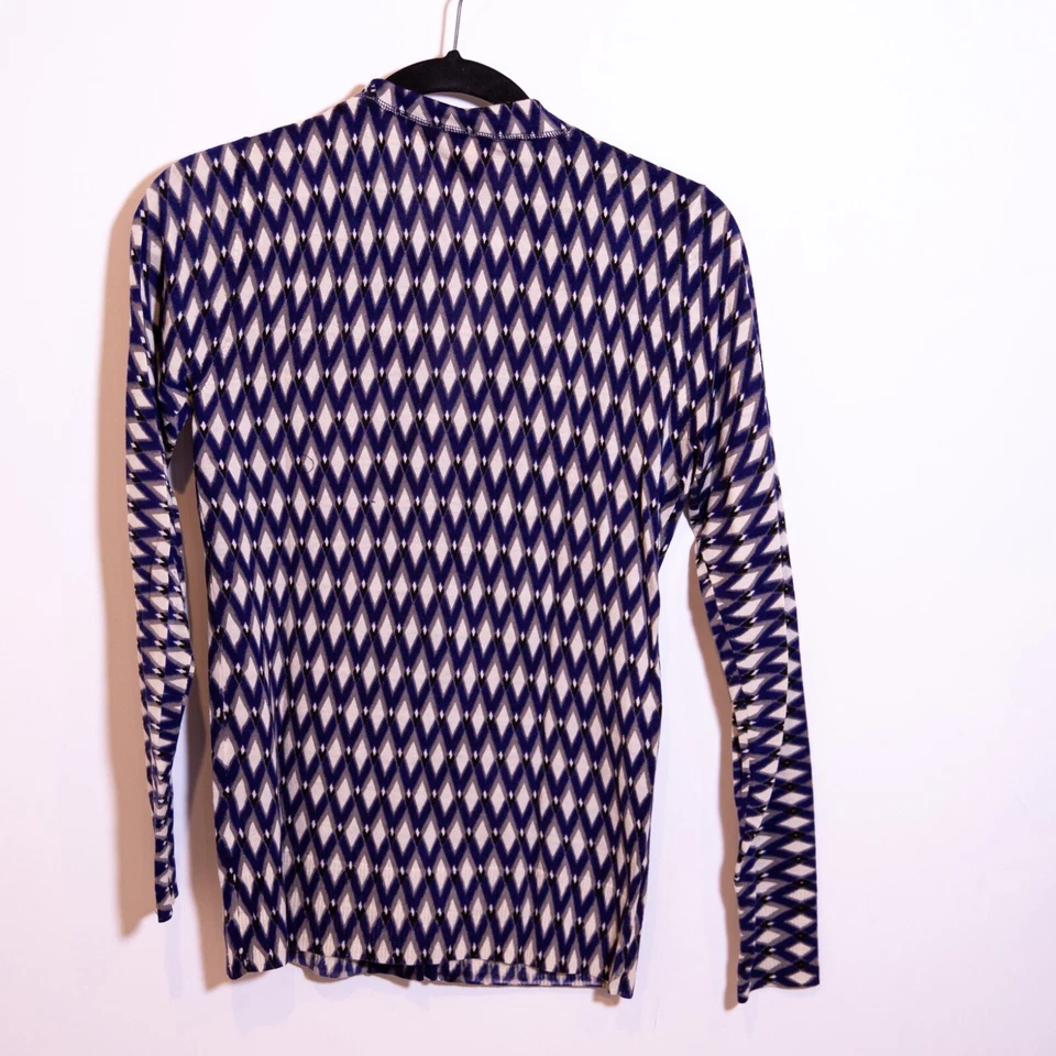 Cárdigan Suéter Tory Burch Tejido de Lana Elastizado Estampado Geométrico Cuello en V S Foto 3 de 4