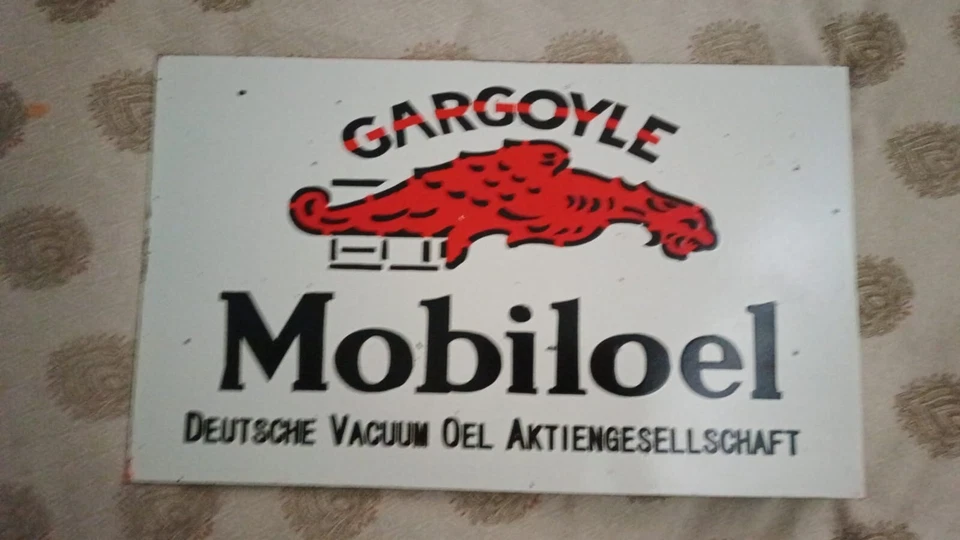 Mobiloel  Pure Porcelain Enamel Heavy Metal Sign 18" with Flange - Image 3 of 3