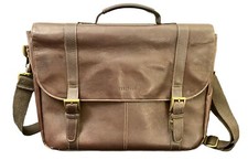 Heritage Brown Leather Briefcase Messenger Laptop Bag Satchel