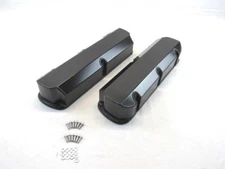 Ford 289/302/351 Fabricated Tall Aluminum Valve Cover Set Black Anodize E41342BK