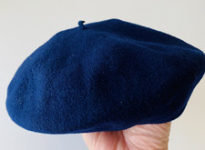 VTG BLUE BERET "MADE IN FRANCE EXPRESSLY FOR SIBLEY'S ROCHESTER N.Y." ORIG. TAG