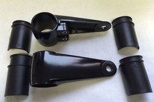Lampenhalter Halter Lampe Scheinwerfer universal Alu schwarz Paar Satz 32-41mm