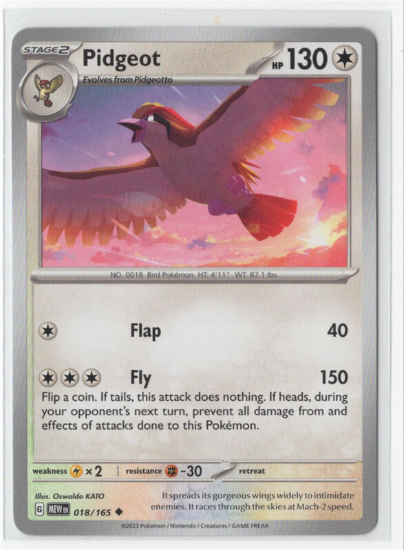 Pokemon Scarlet & Violet 151 - 018/165 Pidgeot