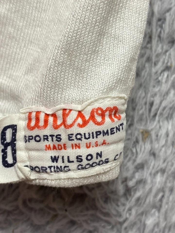VTG Wilson Jersey Youth 38 Small Beige Cisne #31 Sewn Patches Sporty USA Girls - Image 3 of 4
