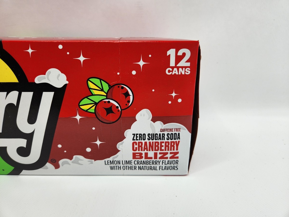 12 Pack Starry Cranberry Blizz Lemon Lime Zero Sugar Soda | eBay