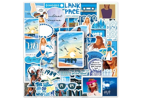 50 Taylor Swift Inspired Album Stickers 1989 Midnights Folklore Evermore - Picture 7 of 10