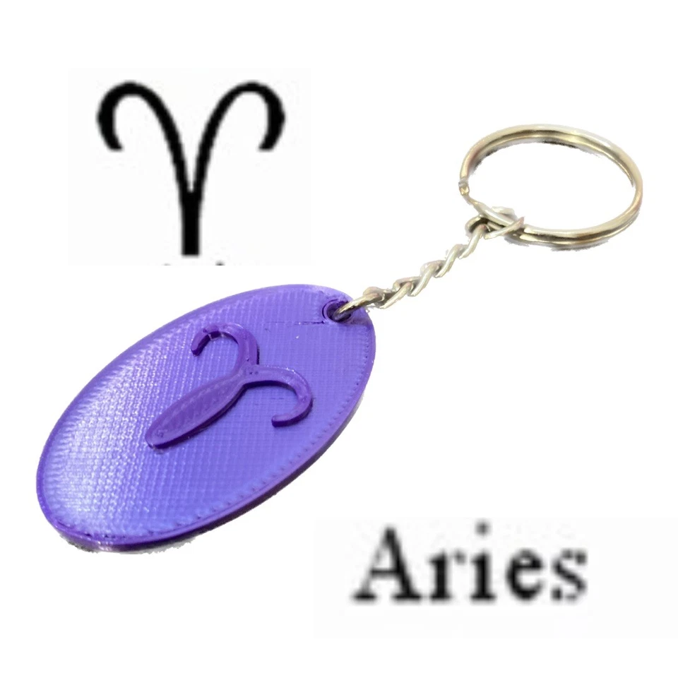 portachiavi segno zodiacale Viola Idea Regalo - Immagine 2 di 4