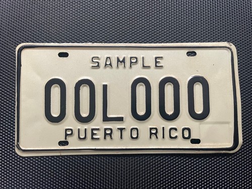 PUERTO RICO SAMPLE LICENSE PLATE 00L000