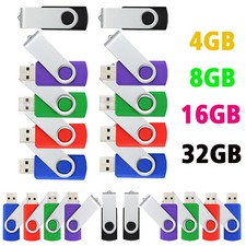 1GB,2GB,4GB, 8GB, 16GB,32GB Lot Flash Drive Pen Drive Metal USB 2.0 Swivel