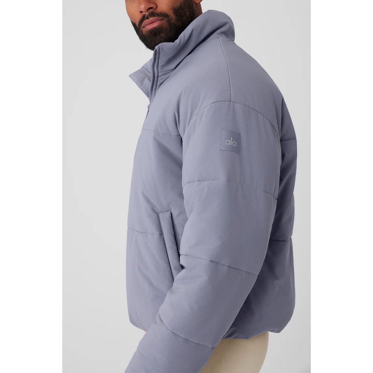 Alo Yoga Stretch Woven Street Puffer Fog M | eBay