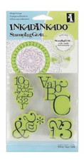 Inkadinkado Stamping Gear Typographic Letters Numbers Cling Rubber Stamp