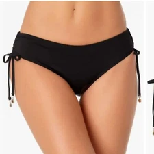 Anne Cole Women's Side Tie Swim Bottom Black Size Large