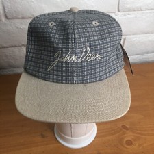 NWT Vintage John Deere Cap Plaid Pattern -- Snapback -- K-Products Made in USA