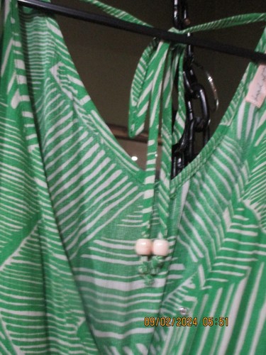 BAND OF THE FREE! CLASSY GREEN & WHITE WIDE LEGS JUMPSUIT SIZE M - Picture 5 of 19