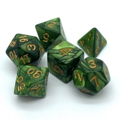 BryBelly Wiz Dice Bag Of Tricks Blighted Grove Iridescent Green Set Missing d10