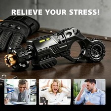 Metal Fidget Toy Gun Mini Launcher Shell Ejecting Spinner Ring EDC Stress Relief
