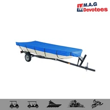 12ft 14ft 16ft 18ft For Jon Boat Cover L Beam Width Up to 75inch 210D BLUE