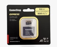 Nintendo Switch 2 512GB Express Micro SD Card GameStop w/ Adapter In HAND RARE
