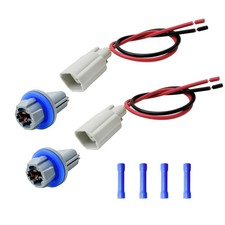 2Pcs Rear License Plate Lights Connector Socket  Plug Harness Kit Fit for Ford
