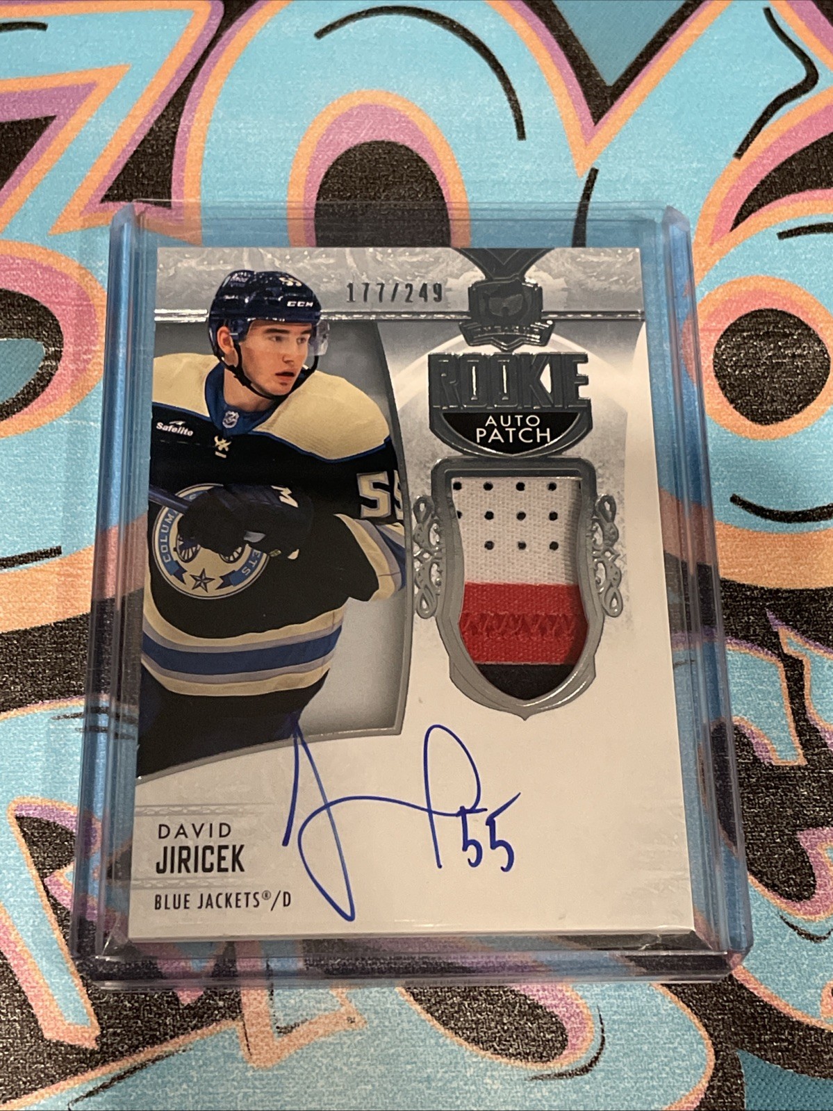 David Jiricek 177/249 RPA 2022-23 Upper Deck The Cup Columbus Blue Jackets (CH)