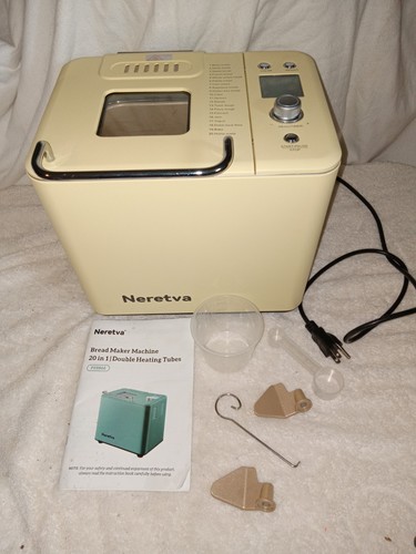 Neretva 2lb Bread Maker Machine 20-in-1 Automatic Stainless Model: PE8866 Yellow