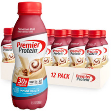 Premier Protein Shake, Cinnamon Roll, 30G Protein, 11.5Oz Bottles, 12 Pack
