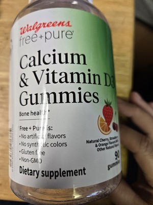 Free And Pure Calcium & Vitamin D3 Gummies Exp 6/27