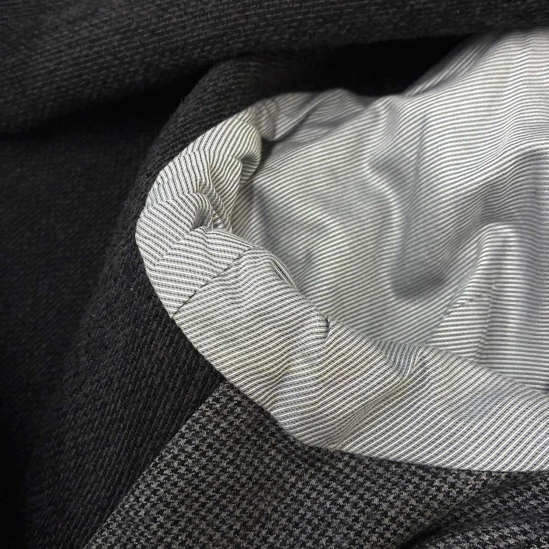 DEVOA Devore Wool Silk Zip-up Collarless Coat Cha… - image 8