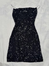 Black Sequin Mini Dress XS Windsor Party Night Out Bodycon