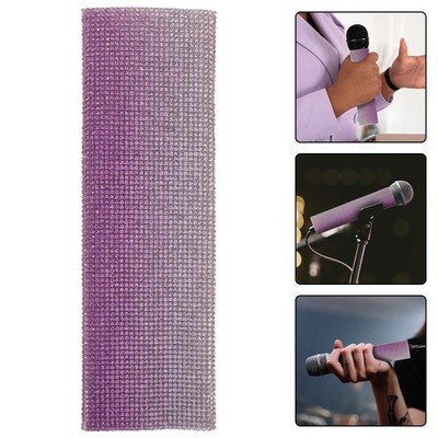 Microphone Cover Rhinestone Prop Sleeve Handle for Wireless Replacement