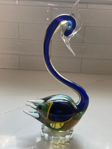 Art Glass Swan | eBay