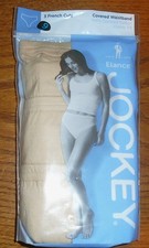 Jockey Women's Elance French Cut Underwear 3 Pack Size 9 NIP Beige 100 Cotton