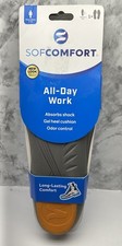 SofComfort Men's All-Day Work Insole, Cut-to Fit Size 7-13 Odor Control/Gel Heel
