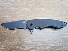 Benchmade 320SBK Butch Ball Precinct Flipper Knife 3.3" 154CM Black Combo Blade