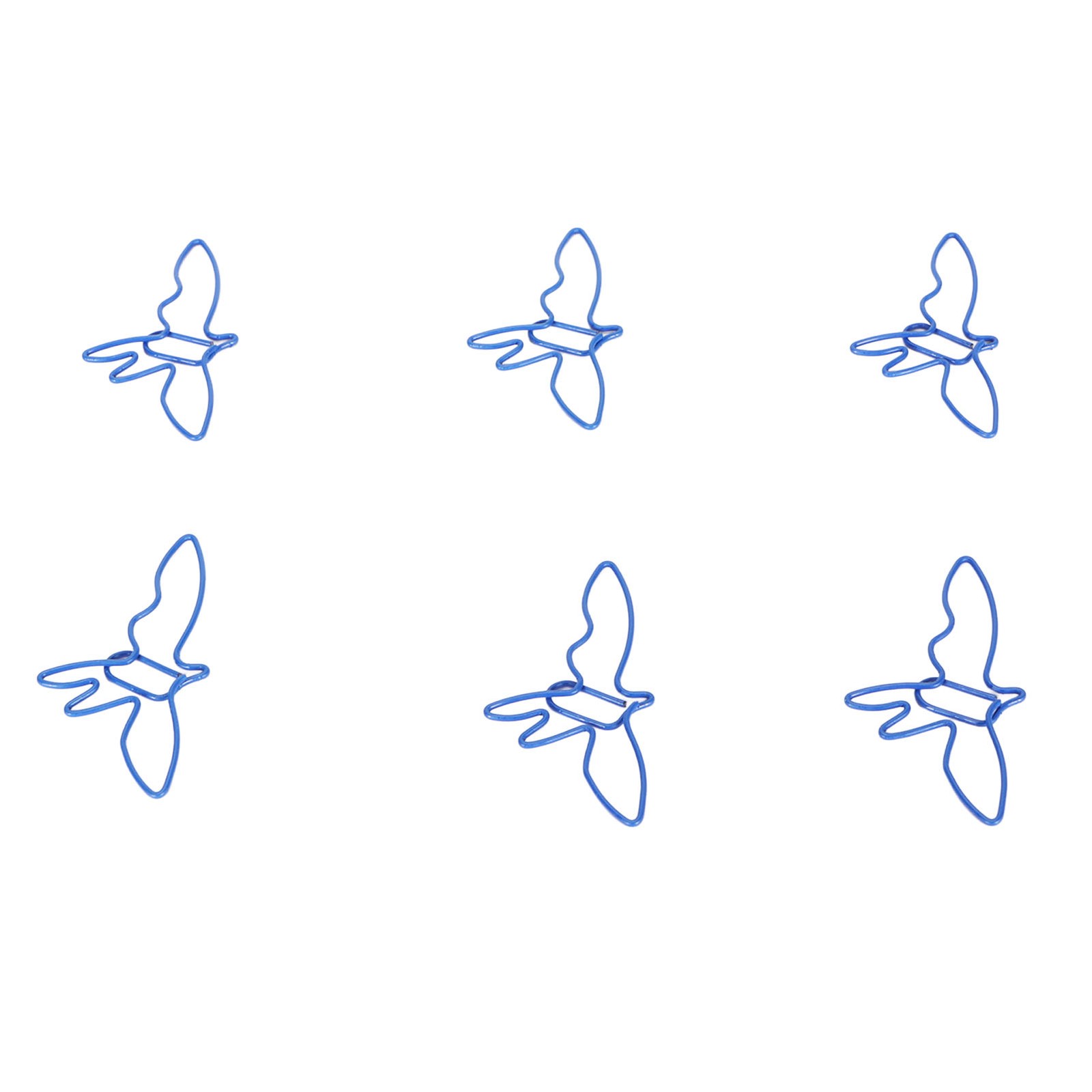 100pcs Blue Birds Paper Clips Creatively Cute Plated Metal Bookmark Paper Clips